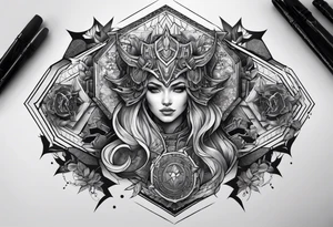 hexagon valkyrie tattoo idea