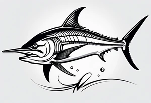 blue marlin tattoo idea