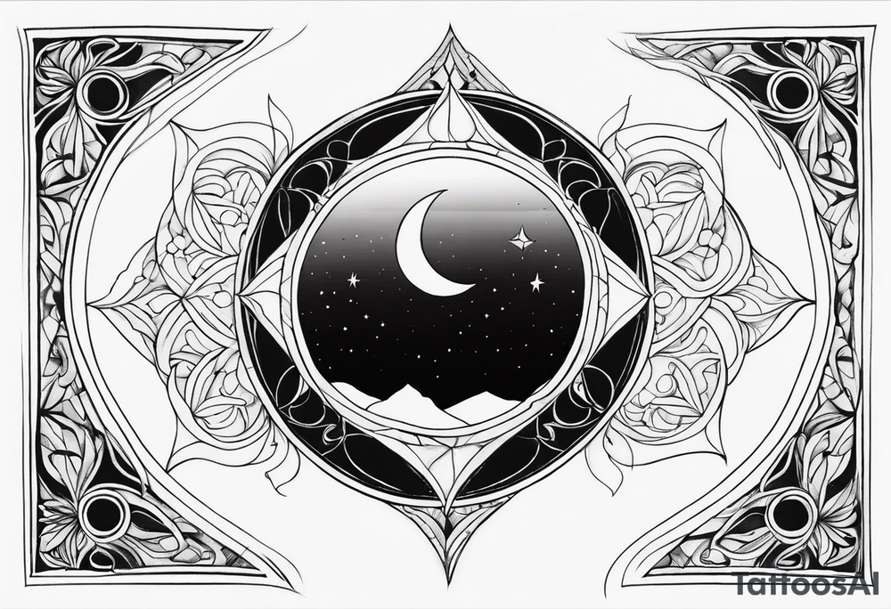 sacred moon tattoo idea