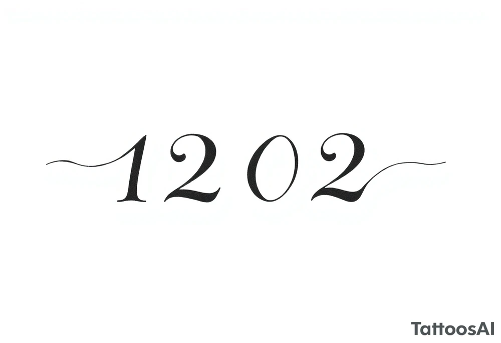 Fine line minimalist that blends in and disguises “1202” that’s already tattooed. The images cannot look like numbers. The tattoo ideas need to completely hide that these are numbers tattoo idea