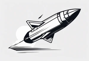 missile with a face on it tattoo idea