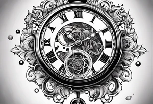 old school pocket watch
 exploded showing inner mechanism tattoo idea