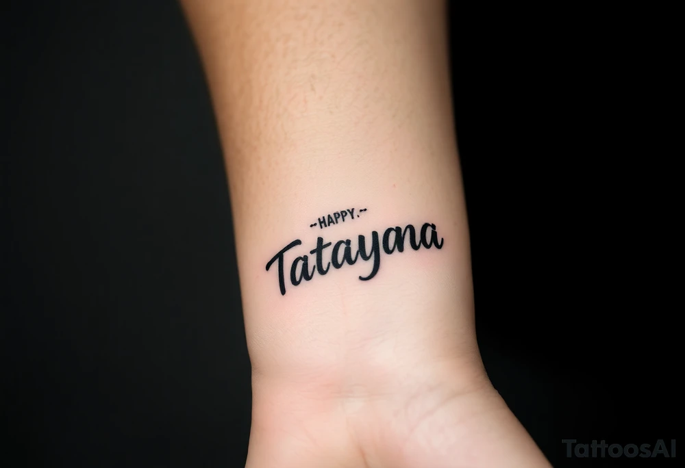 Tatayana name tattoo for a father tattoo idea