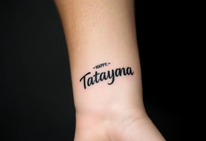 Tatayana name tattoo for a father tattoo idea