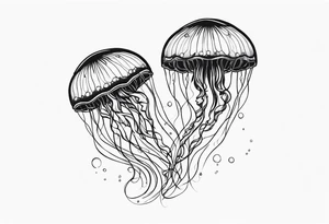 Playful Jellyfish tattoo idea