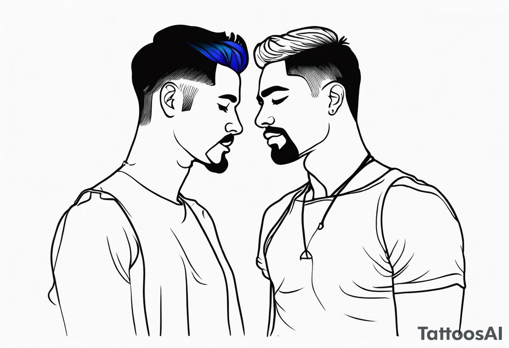 Gay men outline tattoo idea