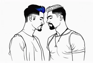 Gay men outline tattoo idea