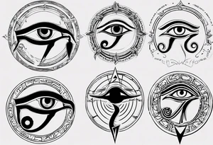 Eye of horus tattoo idea