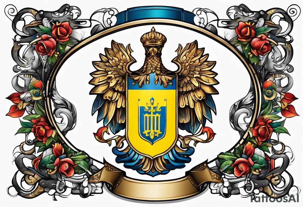 coat of arms of Ukraine tattoo idea