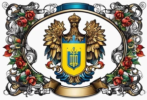 coat of arms of Ukraine tattoo idea