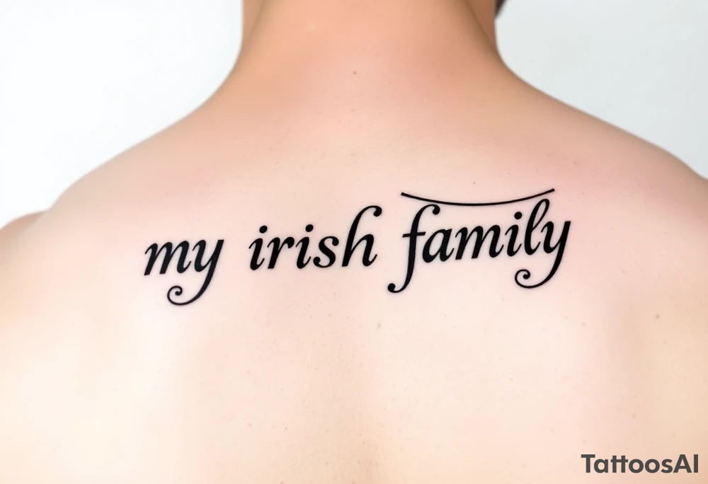 create a tattoo saying "my irish family" in gaelic tattoo idea