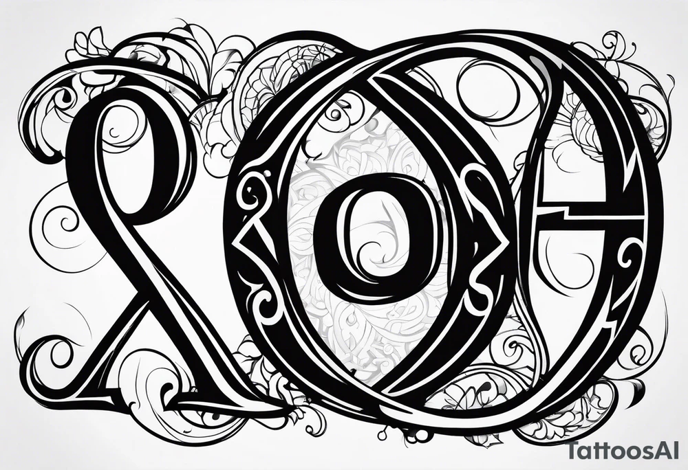 Overlapping Letters - ACCGH tattoo idea