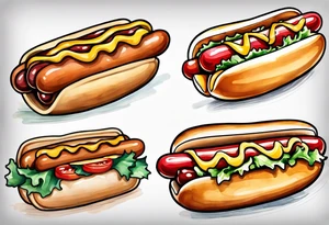 hot dog tattoo idea