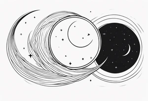 Eclipse modern tattoo idea