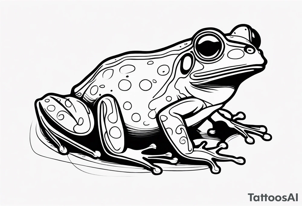 a psychedelic frog tattoo idea