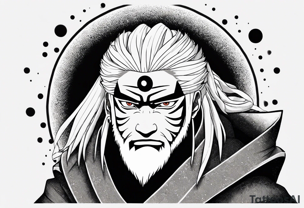 Sage mode jiraiya from the anime naruto tattoo idea