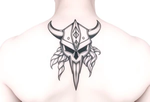 Larhe vikings helmet tattoo idea