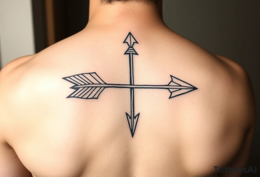 create an arrow that show down tattoo idea