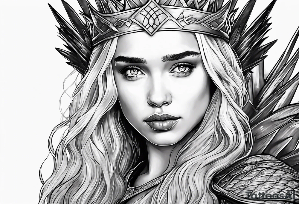 game of thrones daenerys like tim burton the whole figure in the picture tattoo idea