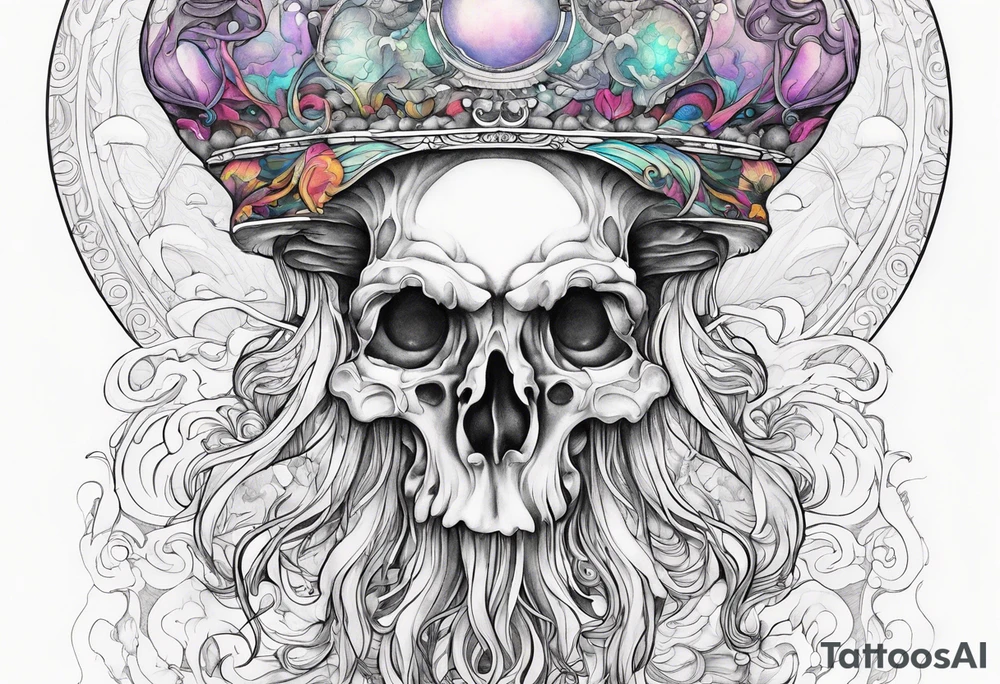 Jellyfish and atlas that the one in Greek methodology as a god tattoo idea