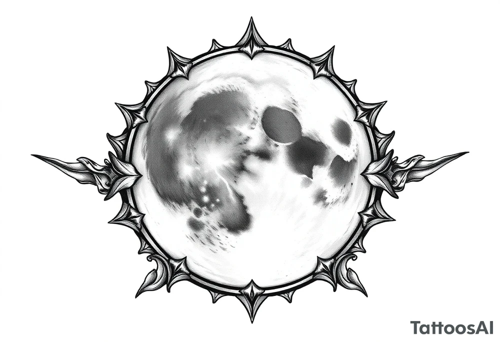 sacred moon tattoo idea