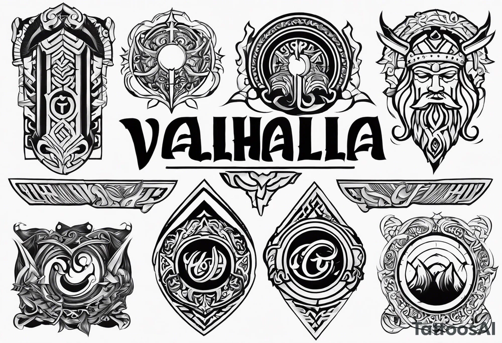 Valhalla gods tattoo idea