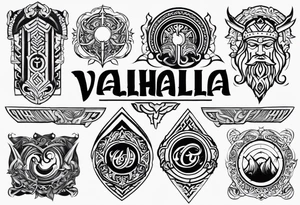 Valhalla gods tattoo idea