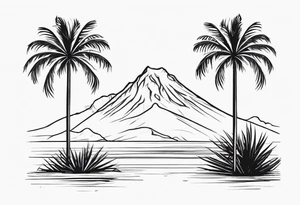 tall quindio wax palm tattoo idea