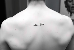 Simple minimalist feminine tattoo small line art on arm tattoo idea