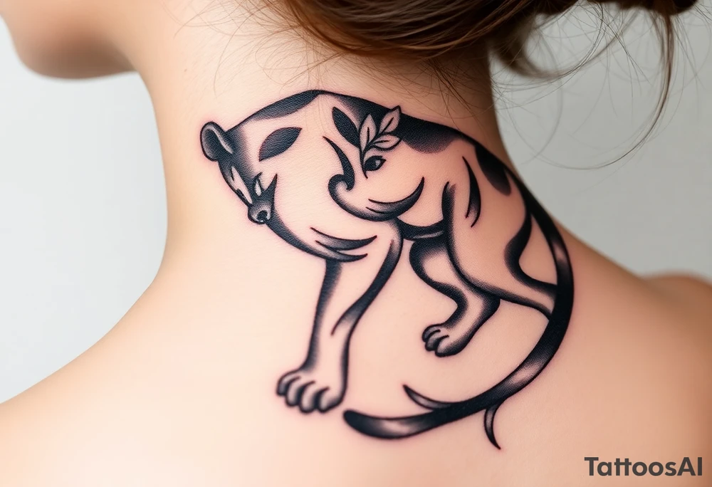Black panther tattoo idea
