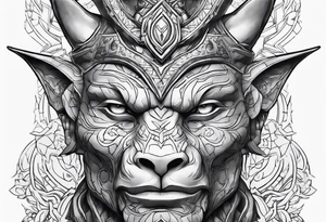 Alakazam statue tattoo idea