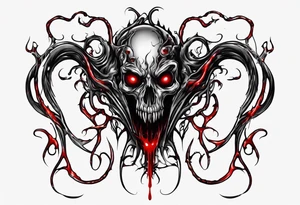 Blood
Tendrils
Black
Pattern
Horror tattoo idea