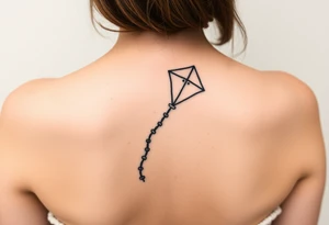 hand letting go kite tattoo idea
