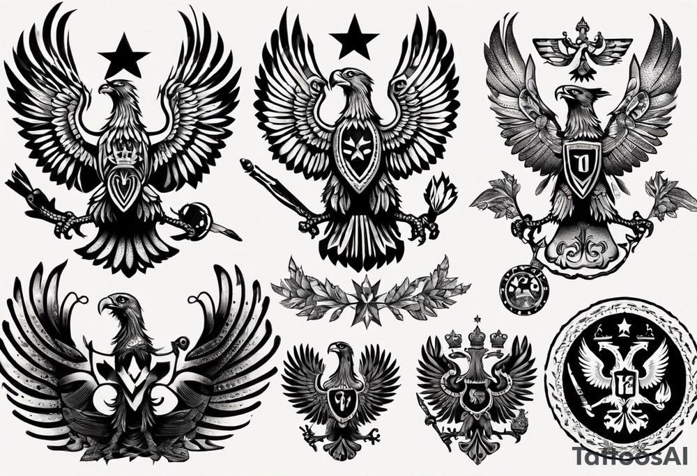 russian eagle tattoo idea