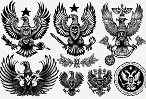 russian eagle tattoo idea