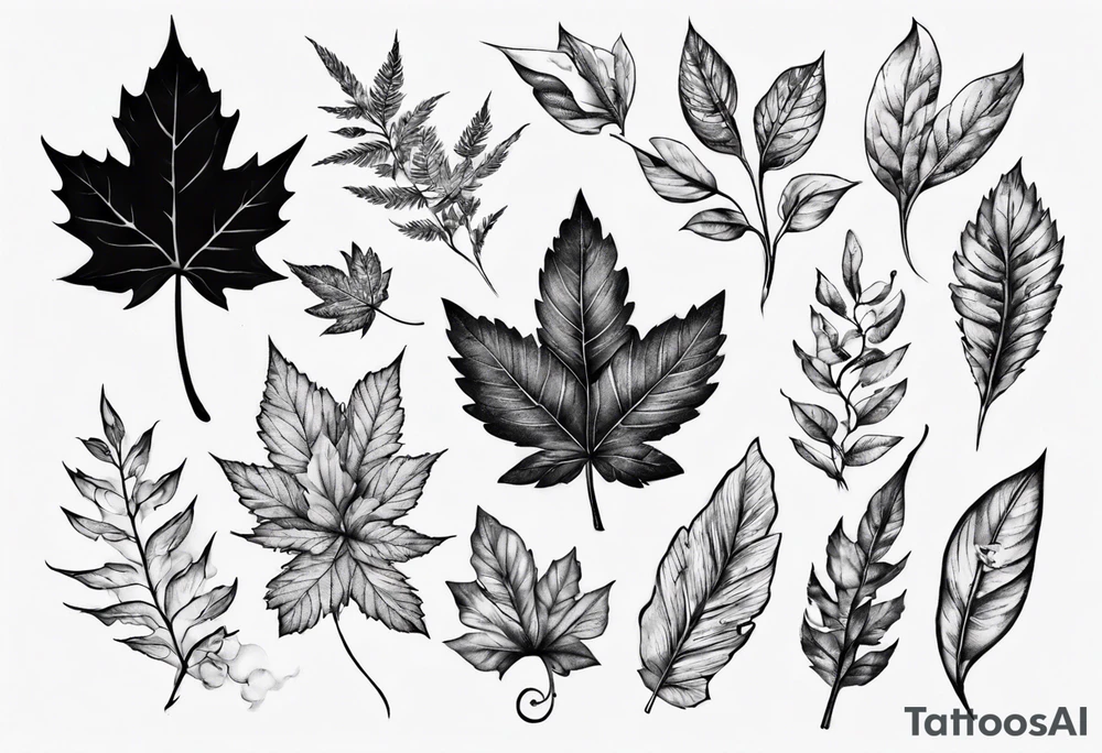 a tattoo that goes good with leafes tattoo idea