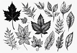a tattoo that goes good with leafes tattoo idea