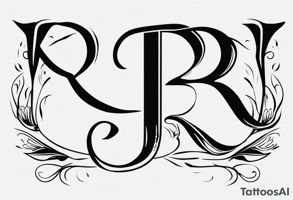 Letter R with date 09.01.23 and time 10:39AM tattoo idea
