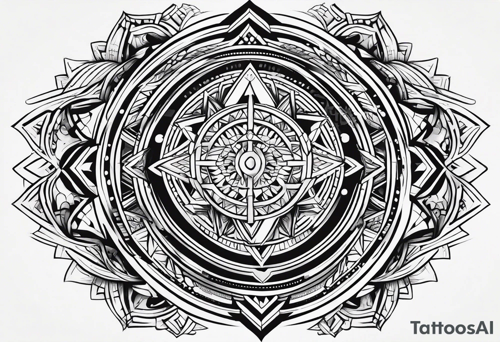Tribal tattoo half sleeve tattoo idea