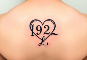 Heart with 192 in the middle and a L connected to the end of teh heart tattoo idea