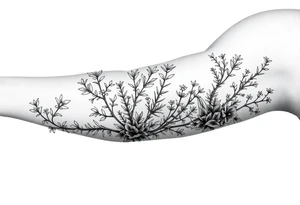 Parsley sage rosemary and thyme botanical drawing tattoo idea