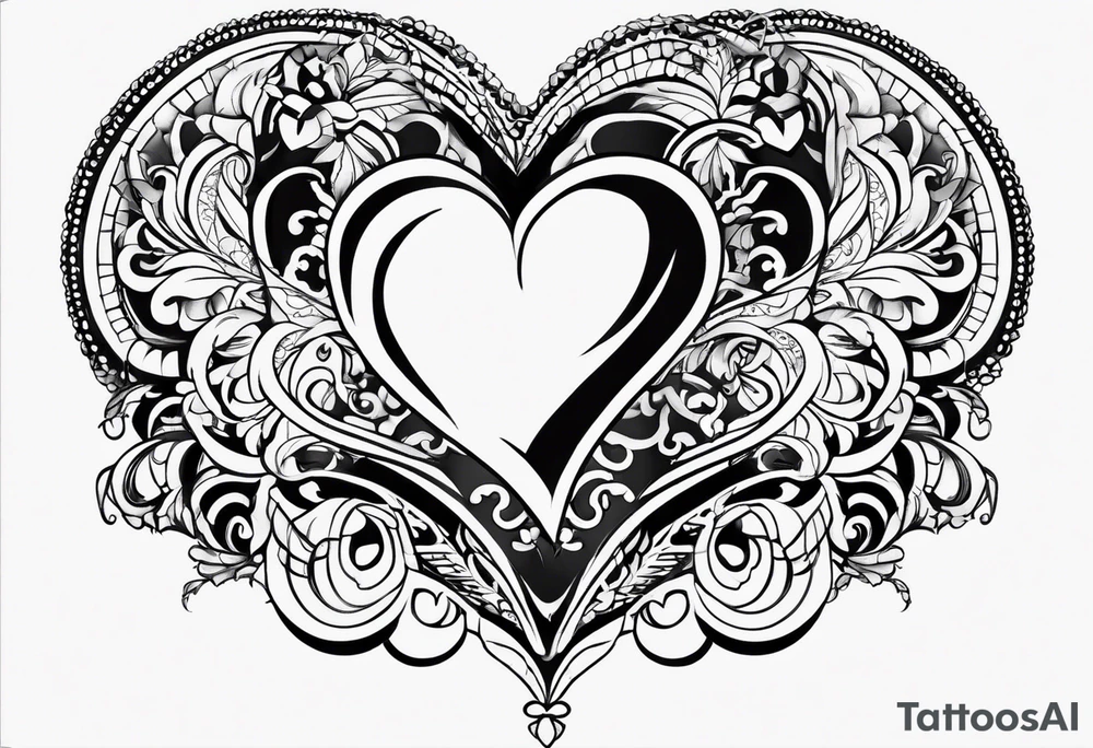 Small tattoo with the name: kaimani with a heart tattoo idea