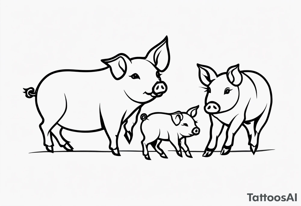 pigs tattoo idea