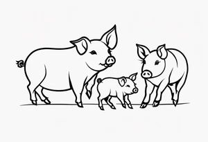 pigs tattoo idea