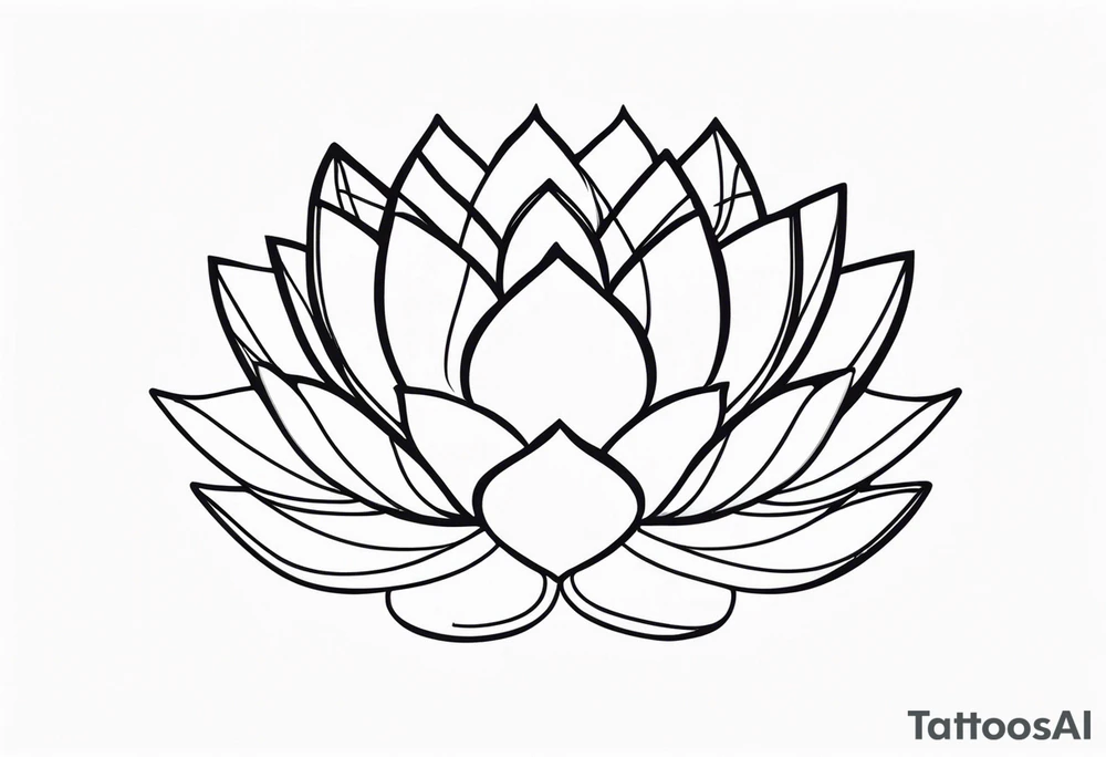 white lotus flower line tattoo tattoo idea
