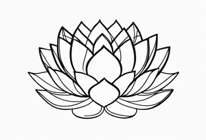 white lotus flower line tattoo tattoo idea