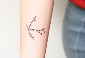 vines with branch off tattoo idea