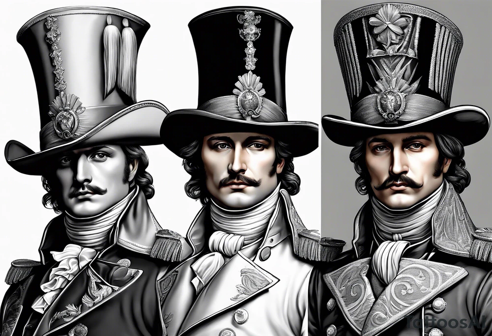 napoleon with hat tattoo idea