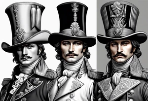 napoleon with hat tattoo idea