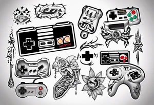 Nes gamepad tattoo idea